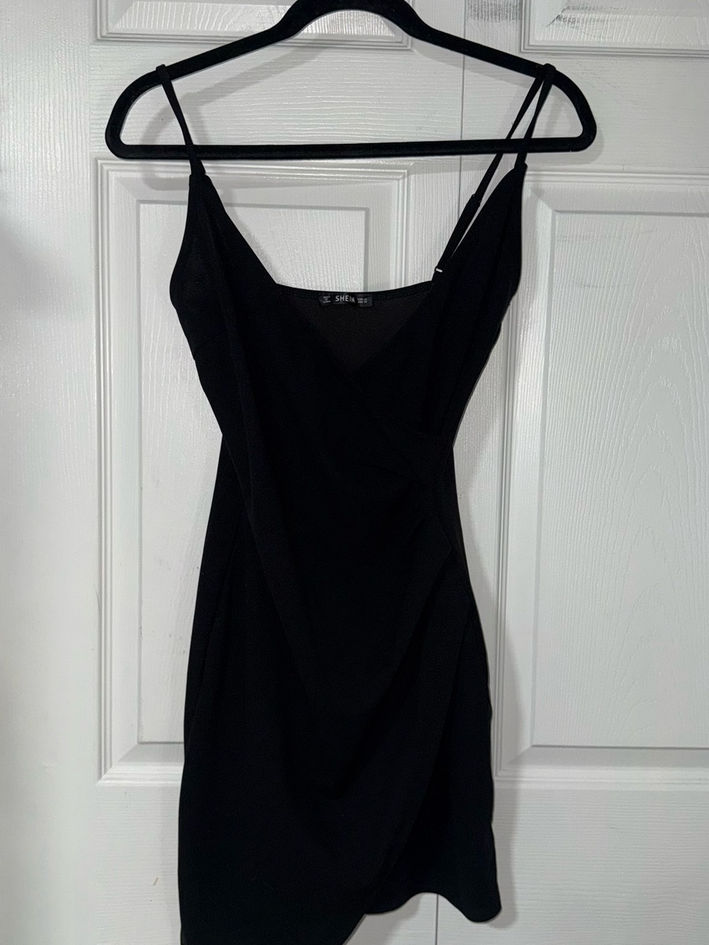 SHEIN Black Spaghetti-Strap Mini Dress
